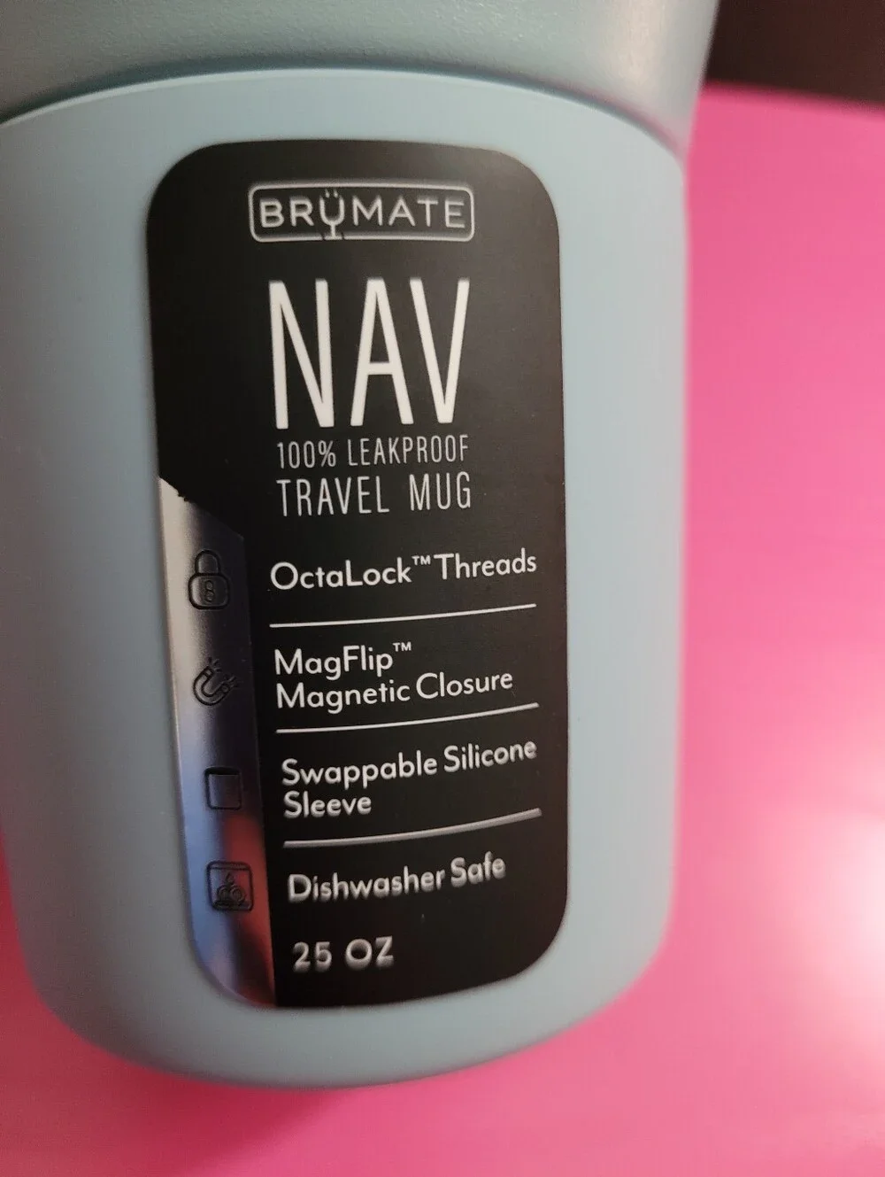 BrüMate NAV 25 Ounce Travel Mug Mist Color New (1488)